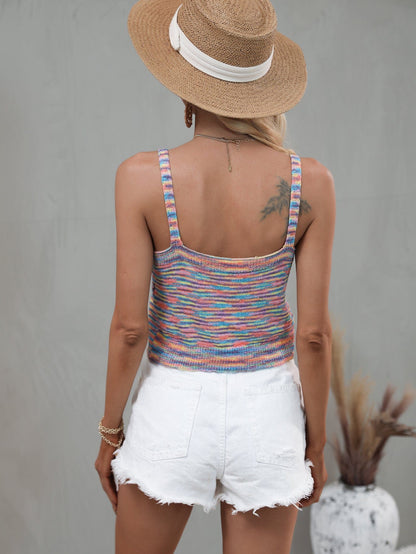Top teñido espacial multicolor 