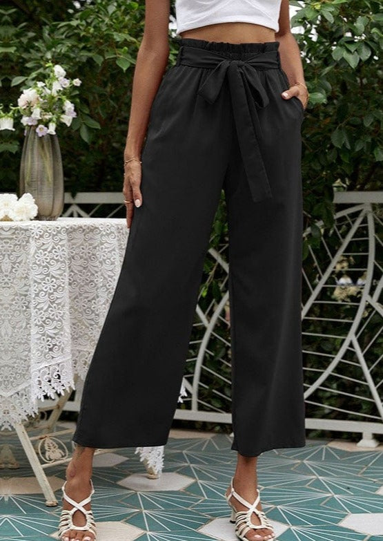 Culottes con lazo de cinta lisa 