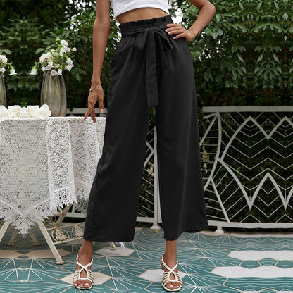 Solid Ribbon Tie Culottes