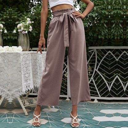 Solid Ribbon Tie Culottes