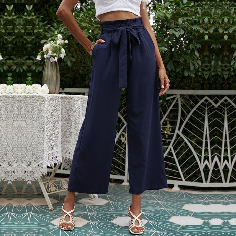 Solid Ribbon Tie Culottes