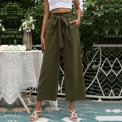 Solid Ribbon Tie Culottes
