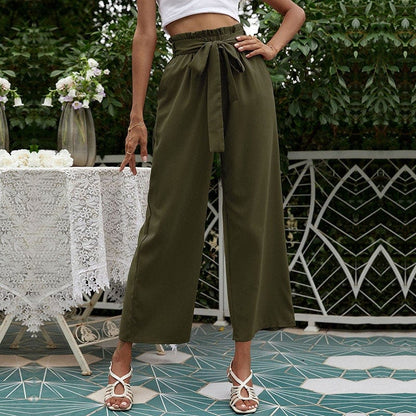 Solid Ribbon Tie Culottes