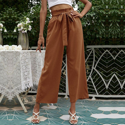 Solid Ribbon Tie Culottes