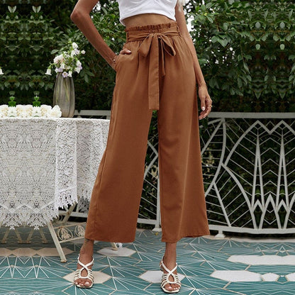 Solid Ribbon Tie Culottes