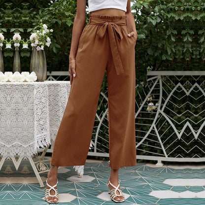 Solid Ribbon Tie Culottes