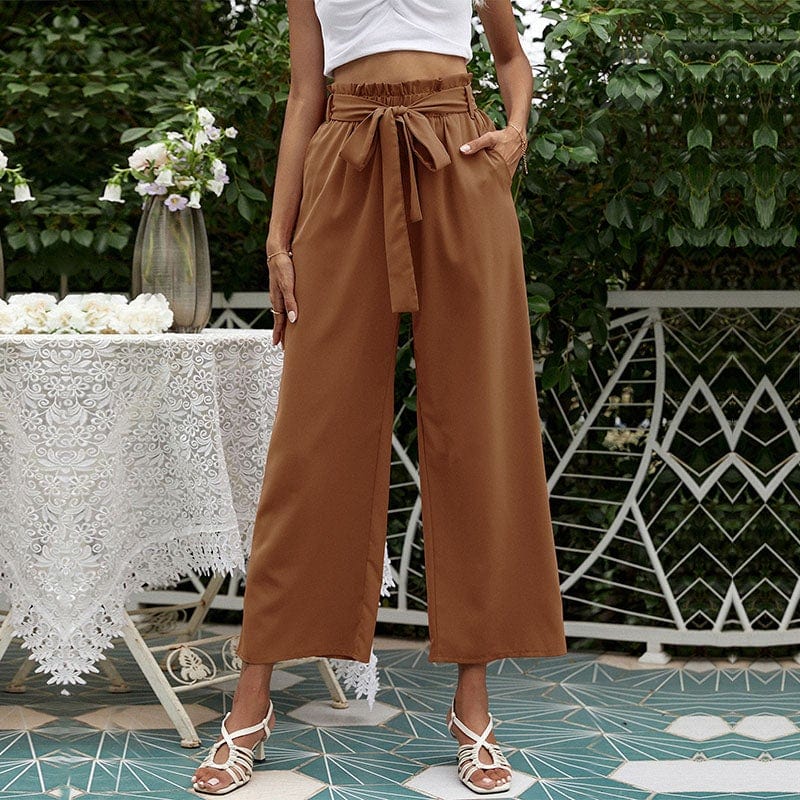 Solid Ribbon Tie Culottes