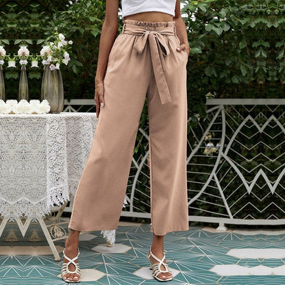 Solid Ribbon Tie Culottes