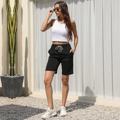 Bermudas con cordón en contraste 