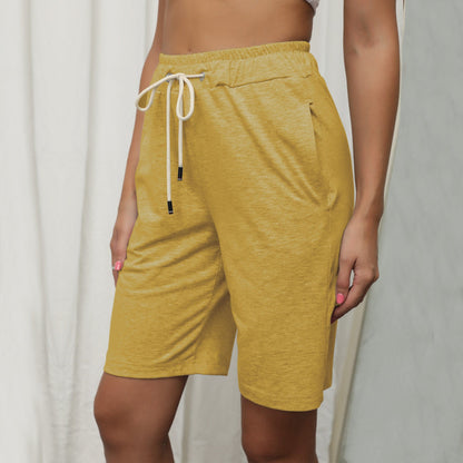 Bermudas con cordón en contraste 