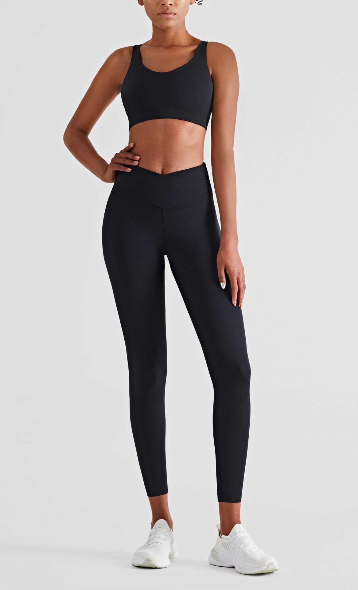 Leggings deportivos de doble capa con cintura alta y suaves y mantecosos