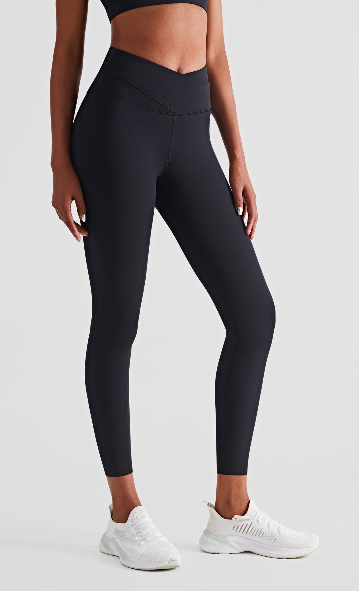 Leggings deportivos de doble capa con cintura alta y suaves y mantecosos