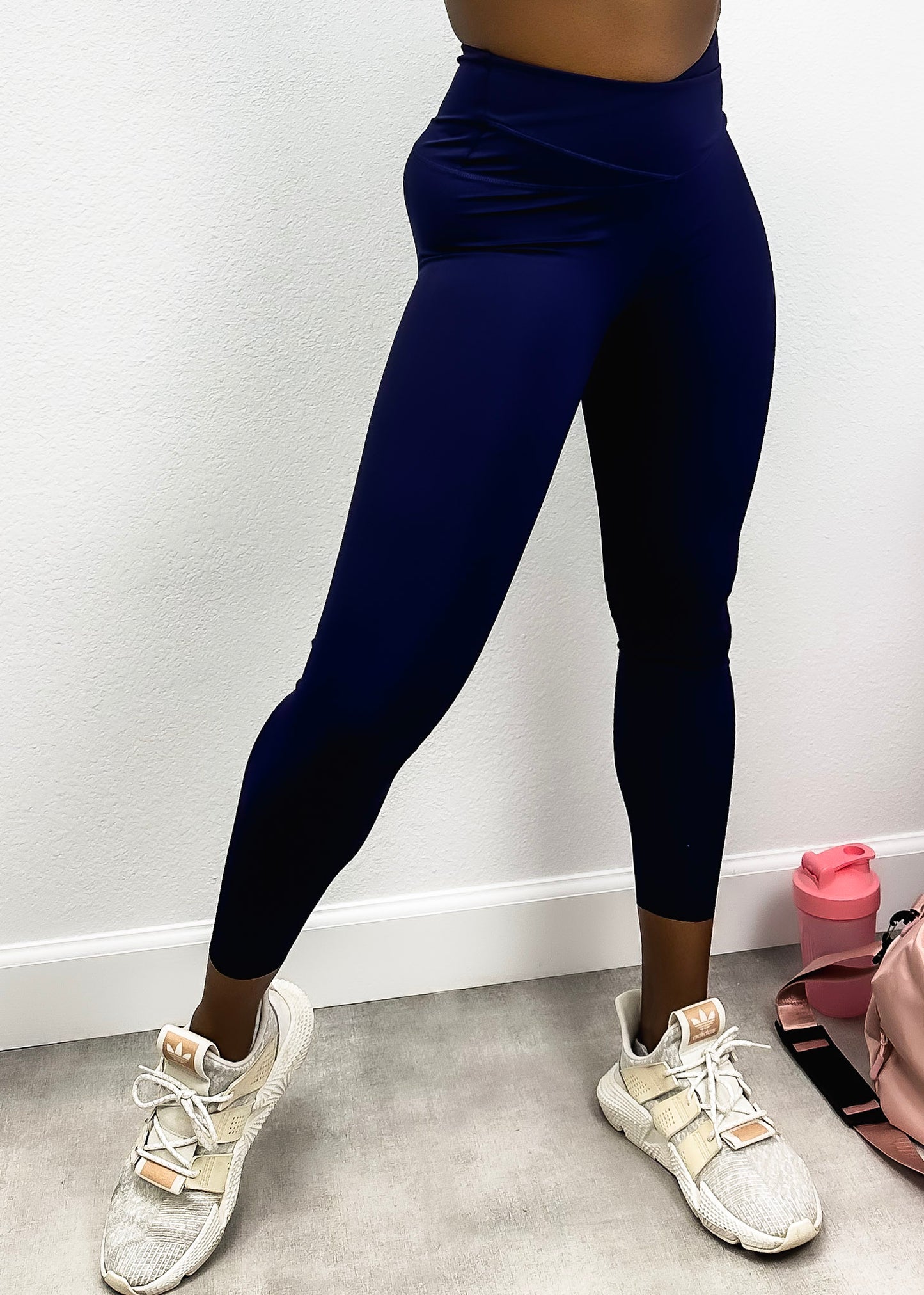 Leggings deportivos de doble capa con cintura alta y suaves y mantecosos