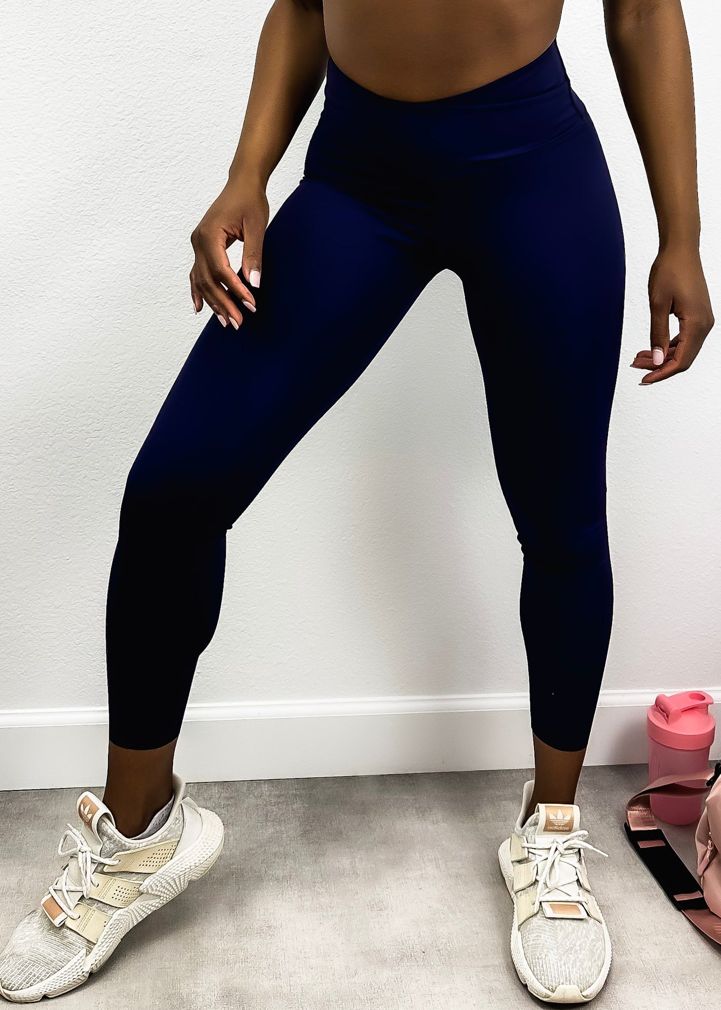 Leggings deportivos de doble capa con cintura alta y suaves y mantecosos