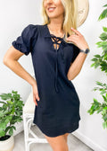 Vestido camisero con lazo cruzado en la parte delantera 