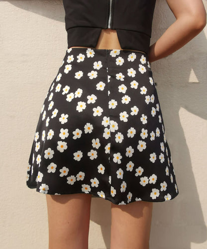 Minifalda lencero con estampado floral