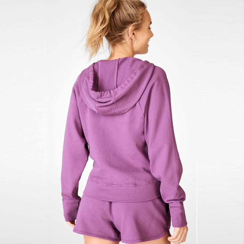 Knot Twist Front Cropped Hoodie