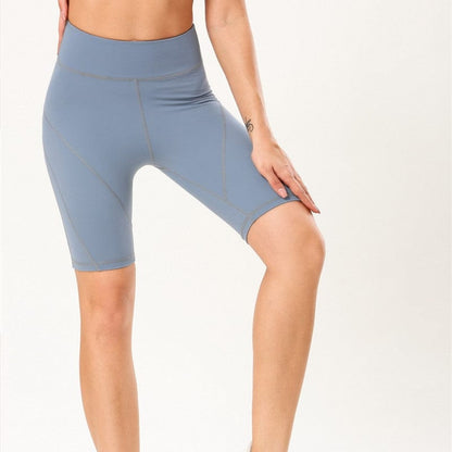 Pantalones cortos de ciclista de cintura alta con costuras elevadas