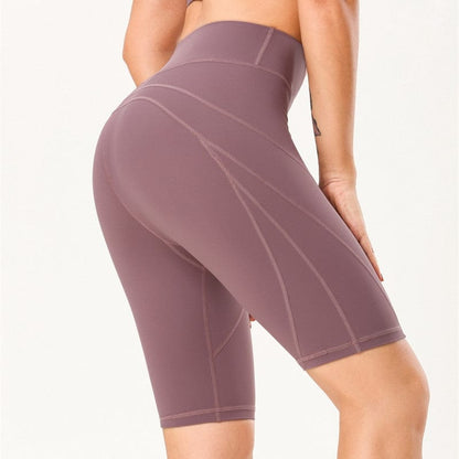Pantalones cortos de ciclista de cintura alta con costuras elevadas