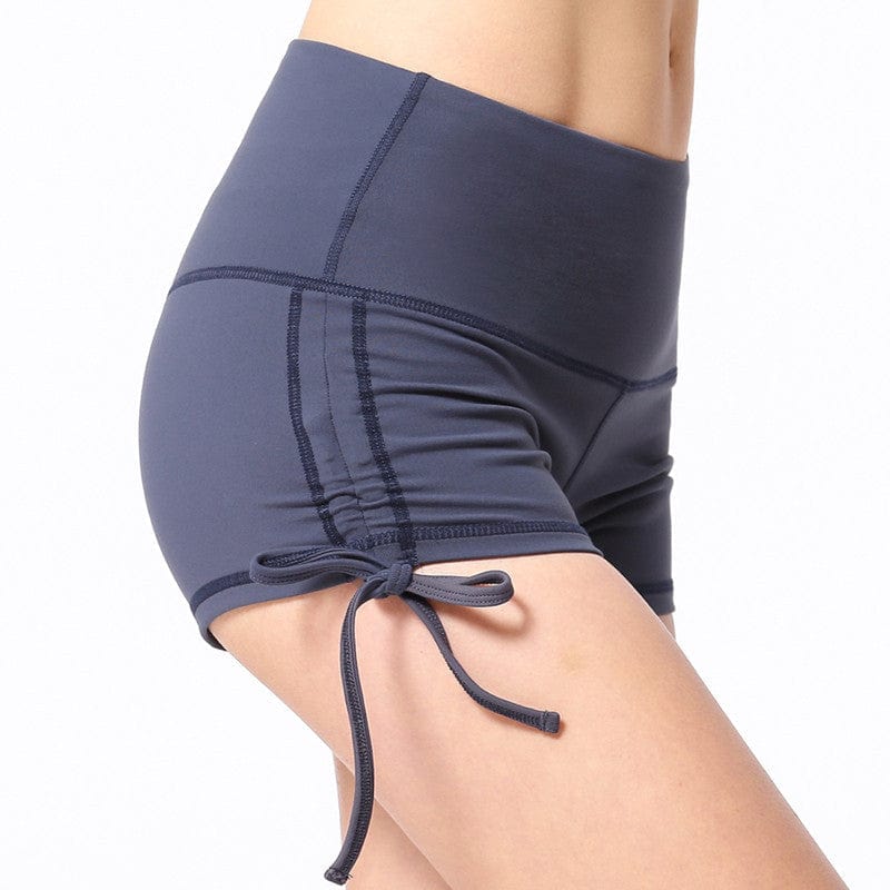 Mini shorts de tiro alto con cordones ajustables