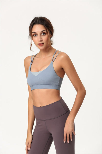 Double Strap Adjustable Clasp Sports Bra