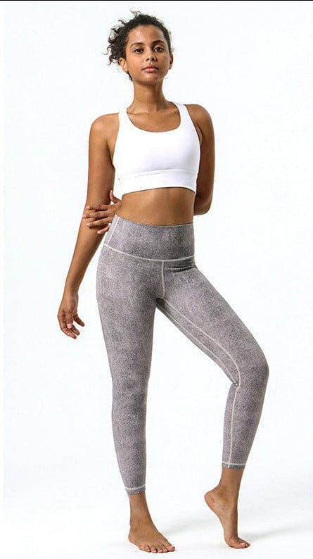 Leggings de tiro alto 7/8 brillantes y relucientes