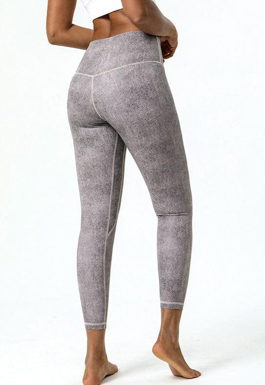 Leggings de tiro alto 7/8 brillantes y relucientes