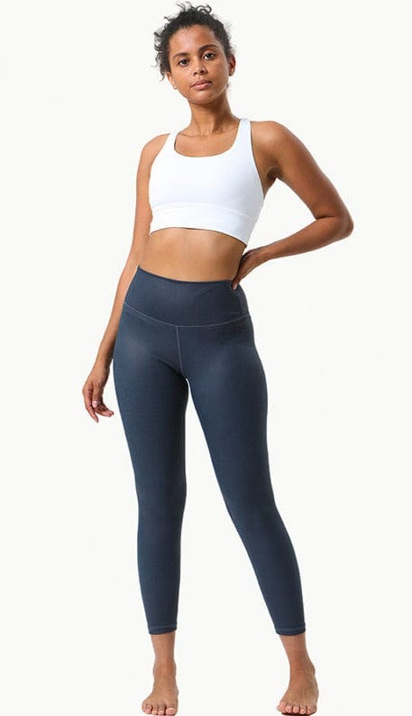 Leggings de tiro alto 7/8 brillantes y relucientes