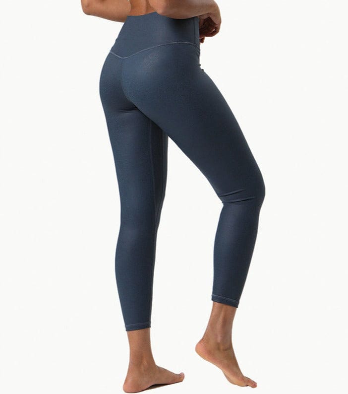 Leggings de tiro alto 7/8 brillantes y relucientes