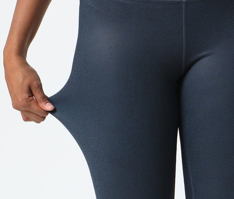 Leggings de tiro alto 7/8 brillantes y relucientes