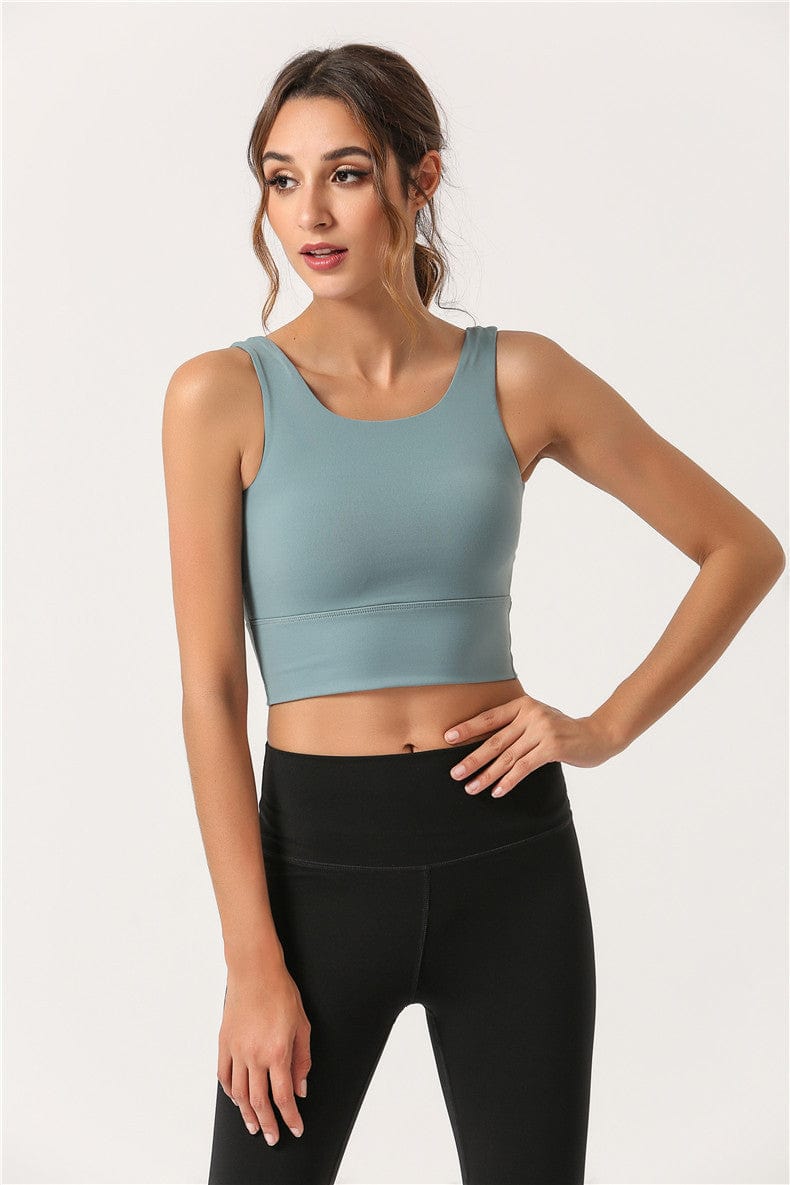Criss Cross Back Straps Active Bra Tank