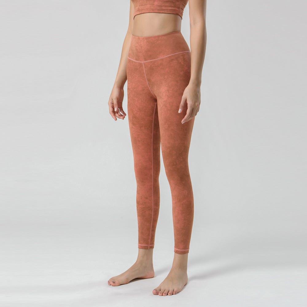 Leggings de tiro alto con efecto tie-dye