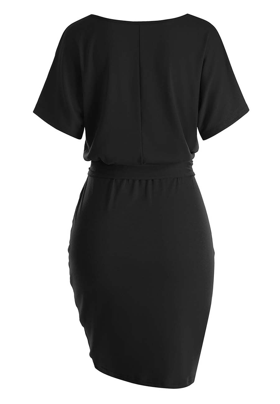 Vestido tubo de color liso 