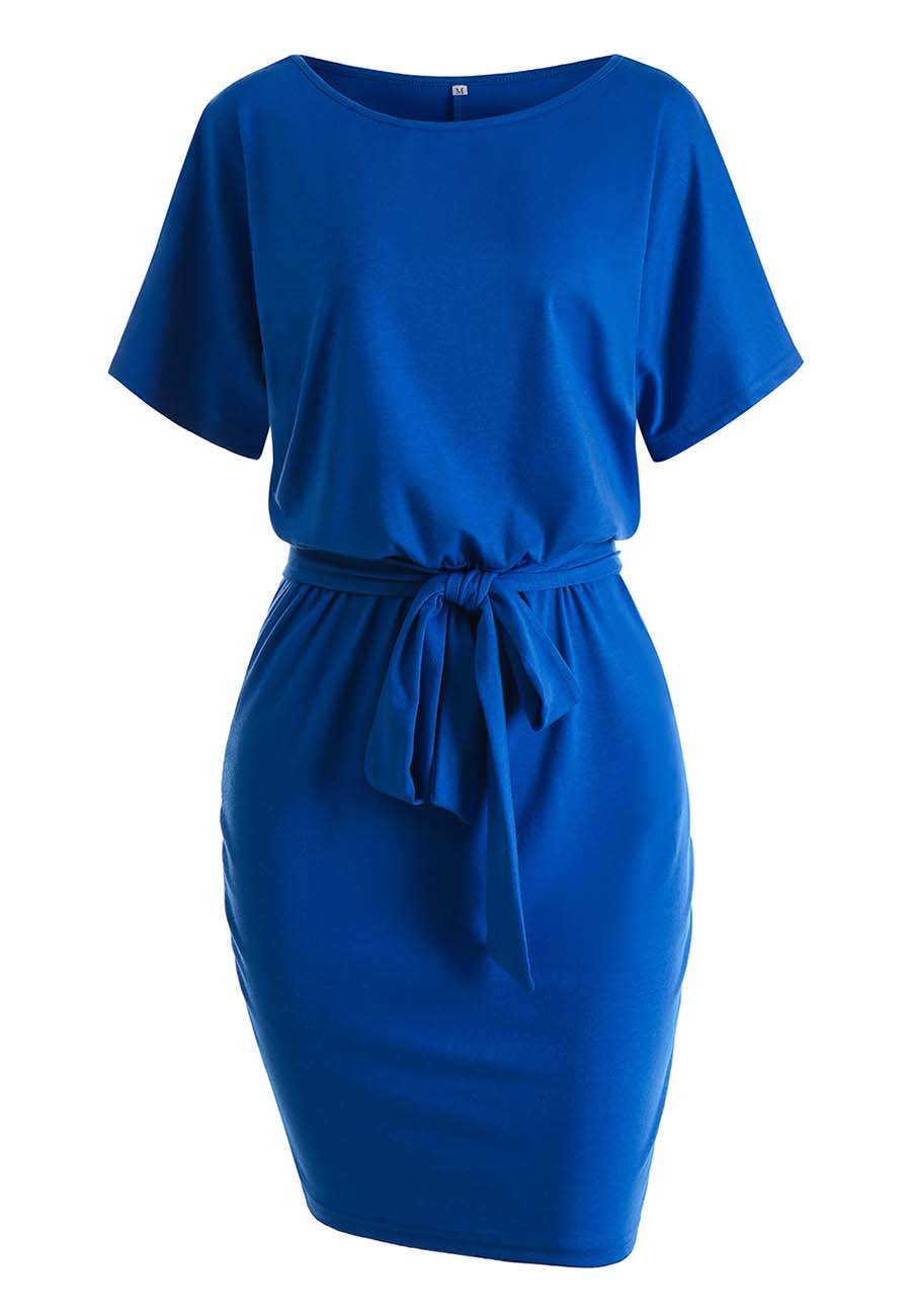 Vestido tubo de color liso 