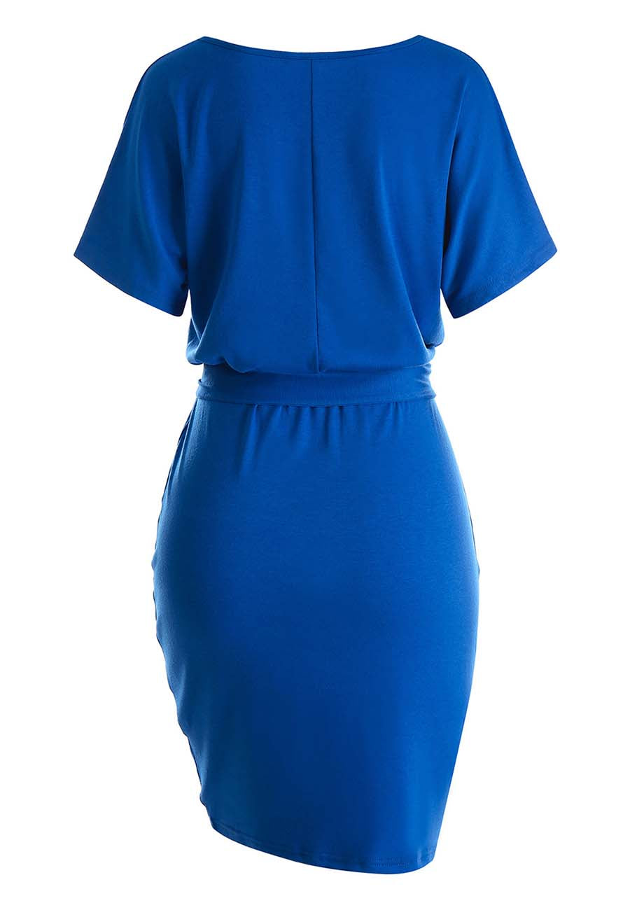 Vestido tubo de color liso 