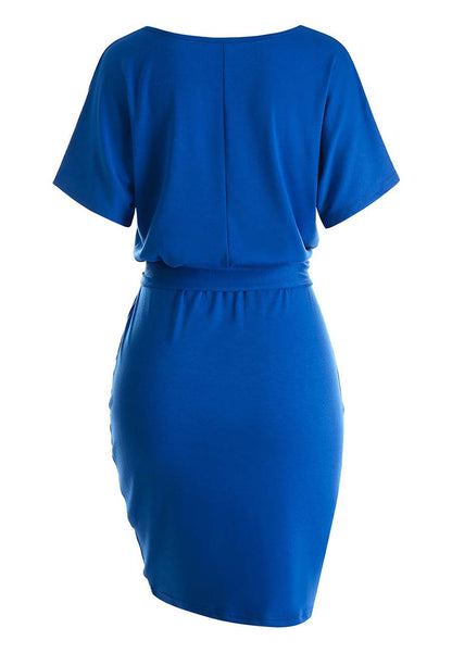 Vestido tubo de color liso 