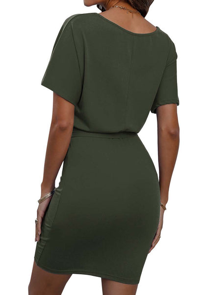 Vestido tubo de color liso 