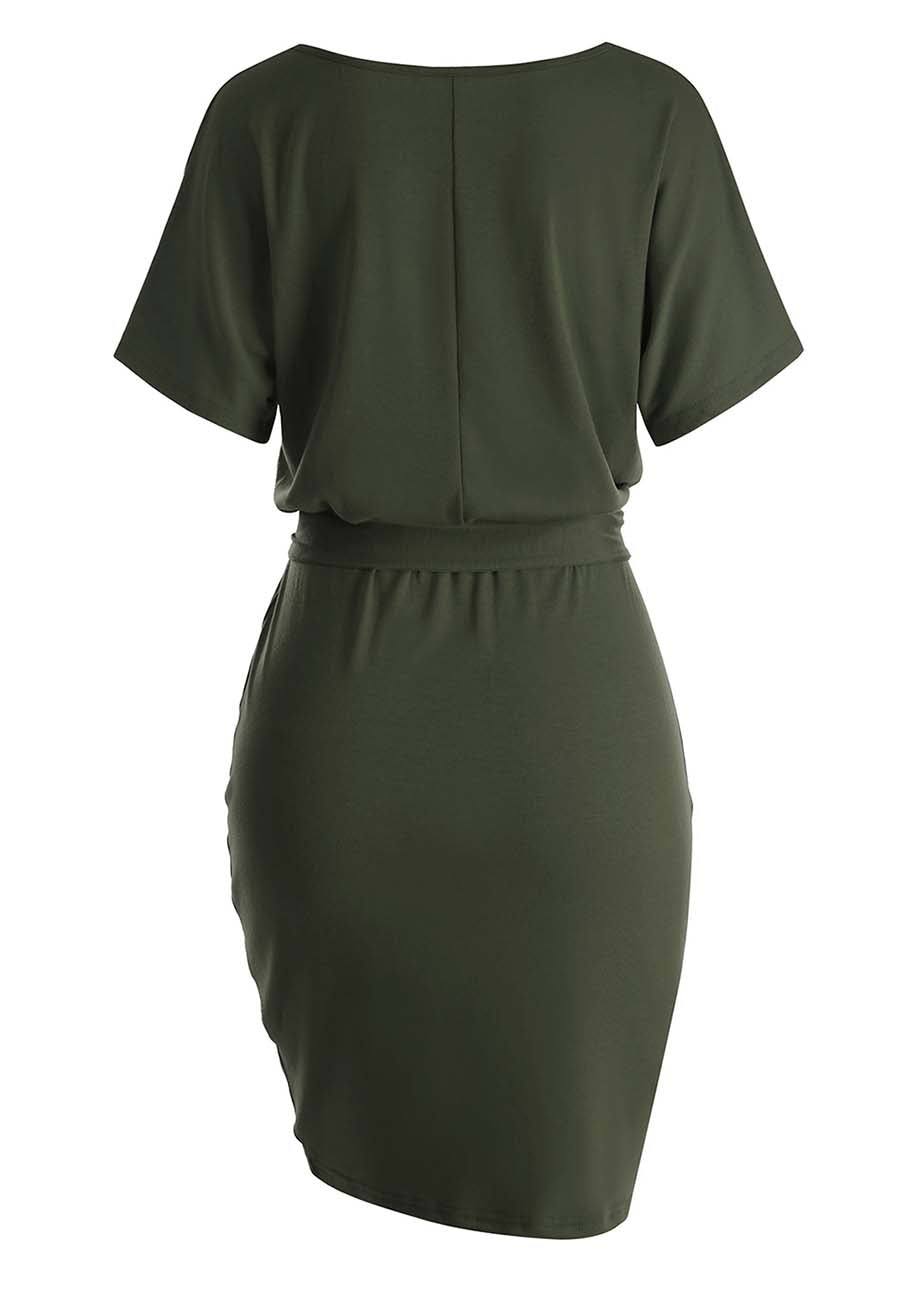 Vestido tubo de color liso 