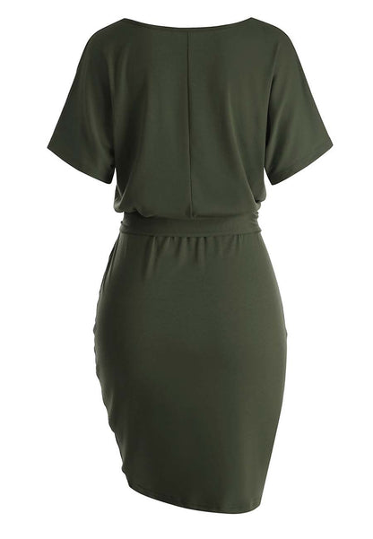 Vestido tubo de color liso 