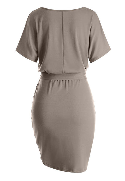 Vestido tubo de color liso 