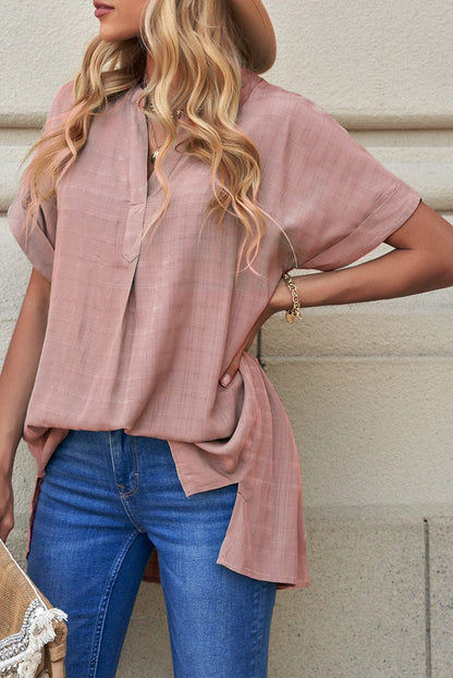 Blusa túnica con cuadros minimalistas