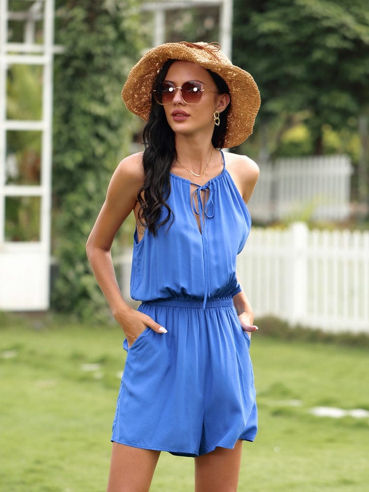 Mono de verano con cuello anudado
