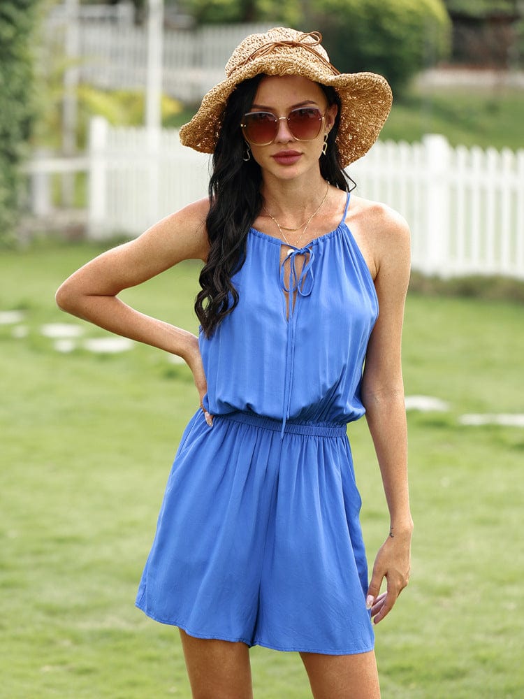 Mono de verano con cuello anudado