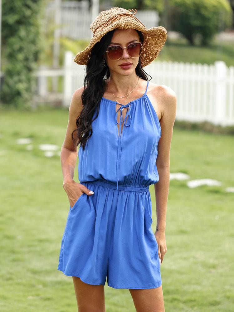 Mono de verano con cuello anudado