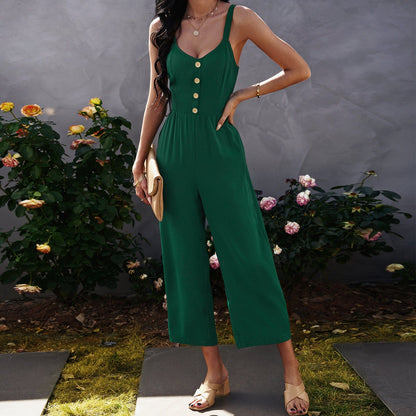 Tie Back Culottes Jumpsuit