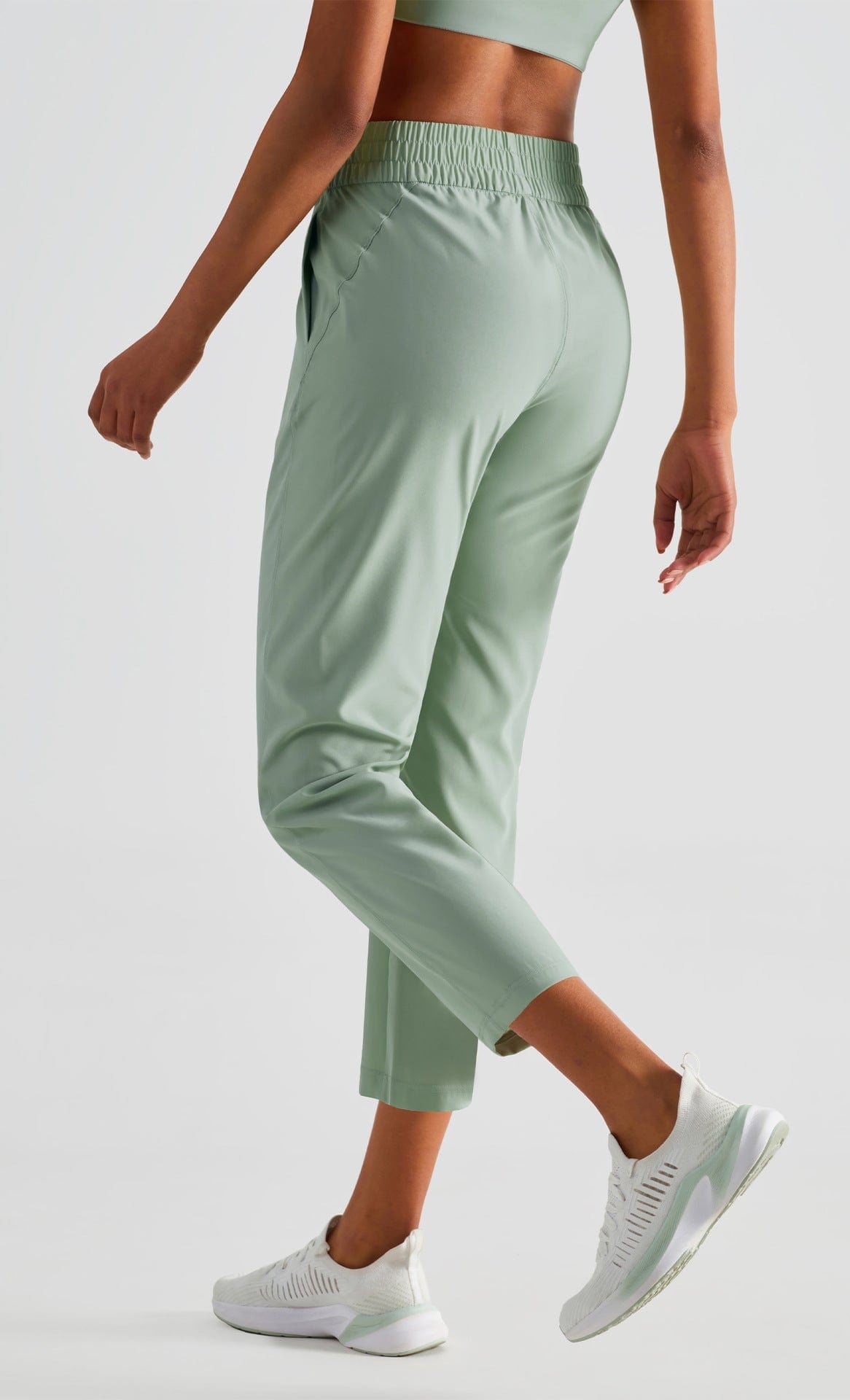 High Rise Cropped Capri Slim Fit Joggers