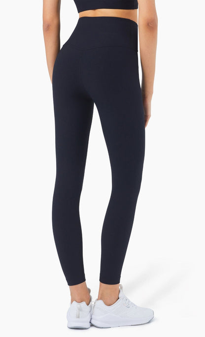Leggings de cintura media con canalé 