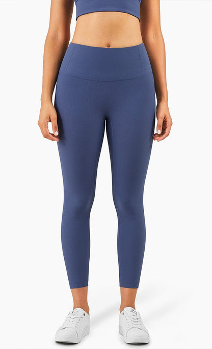 Leggings de cintura media con canalé 