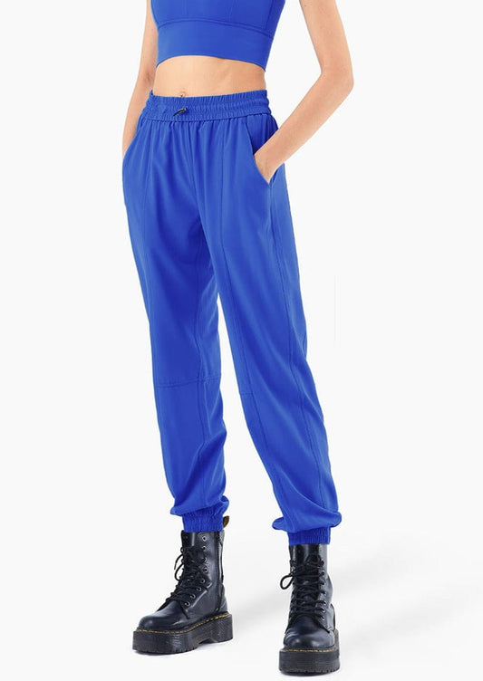 High Rise Contouring Seam Drawstring Ruched Joggers