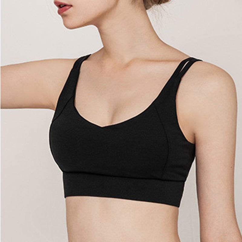 Double Strap Twist Back Sports Bra – Anna-Kaci